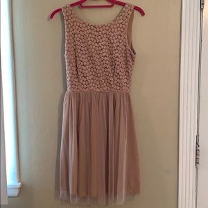 20s inspired tan dress